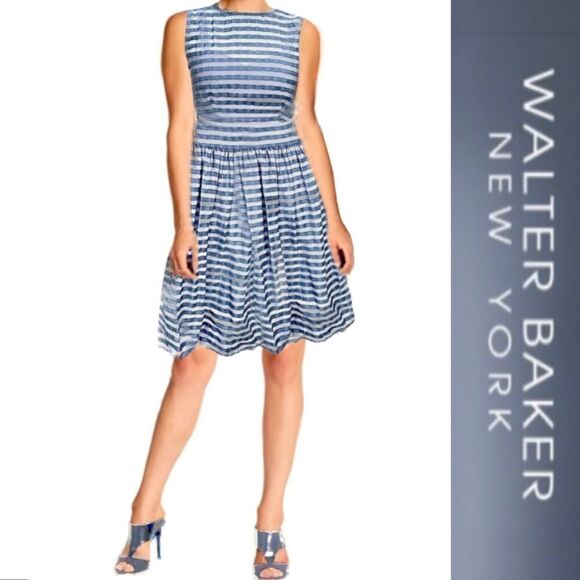 Walter Baker shadow Stripe Layered Dress - Picture 1 of 9